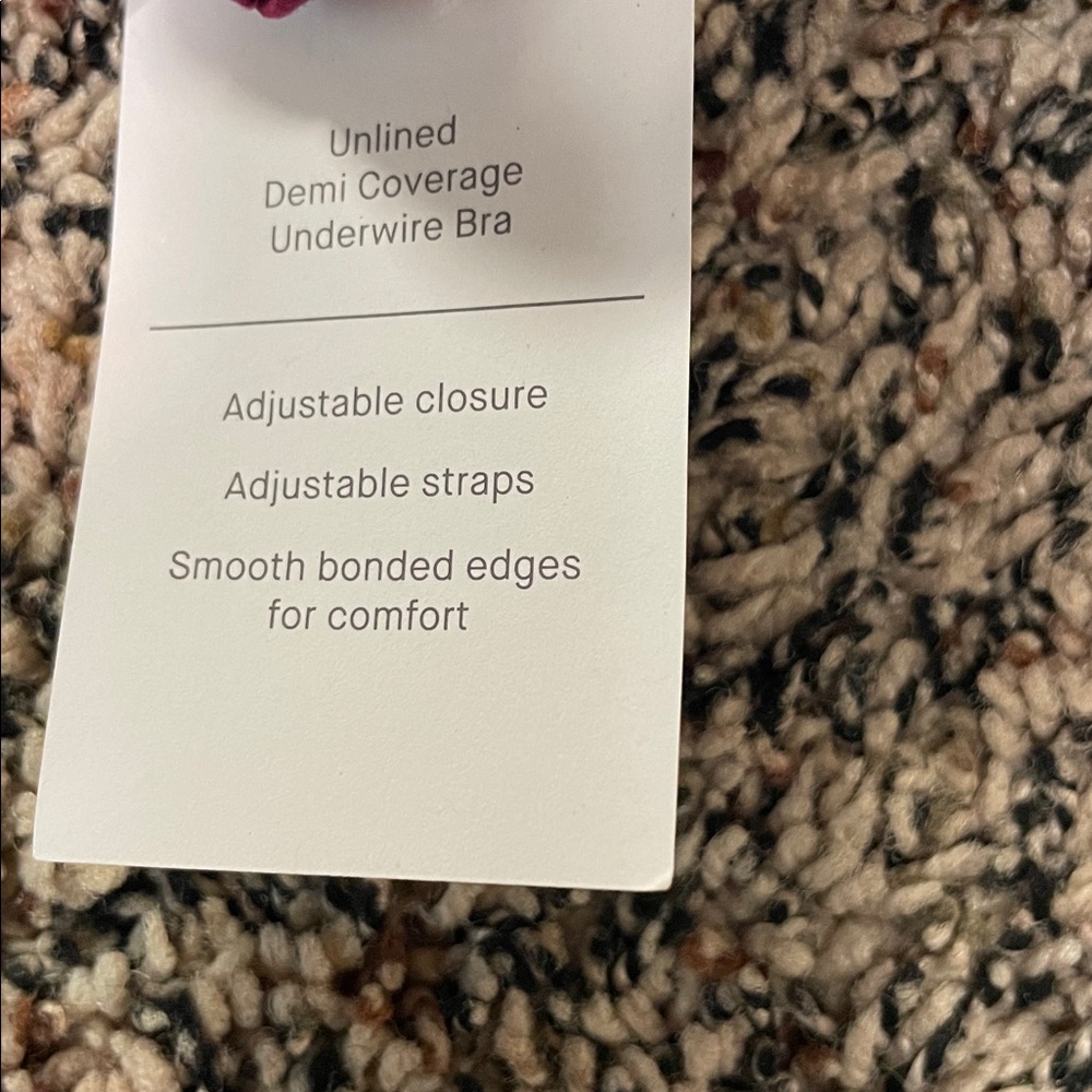 Auden Unlined Demi Coverage Underwire Sheer Bralette in Wine | NWT - Picture 6 of 9